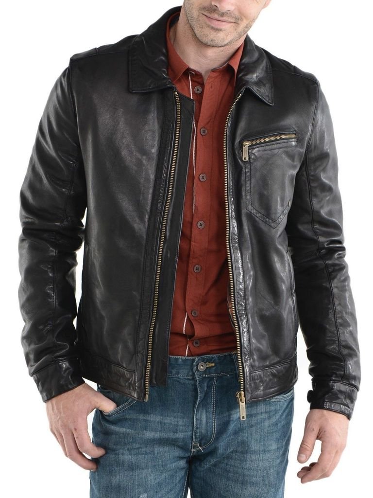 Genuine Cow Leather Men's Motorcycle Jacket - KC200 Biker Jacket for Men | Durable & Stylish Riding Gear for Harley, Cruiser & Outdoor Adventures
