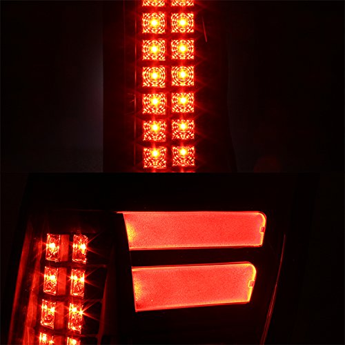 AKKON Black LED Tail Lights for 2002-2006 Chevy Avalanche GMT800 Pickup - Rear Brake Lamps Replacement - Perfect for Night Driving & Enhanced Safety