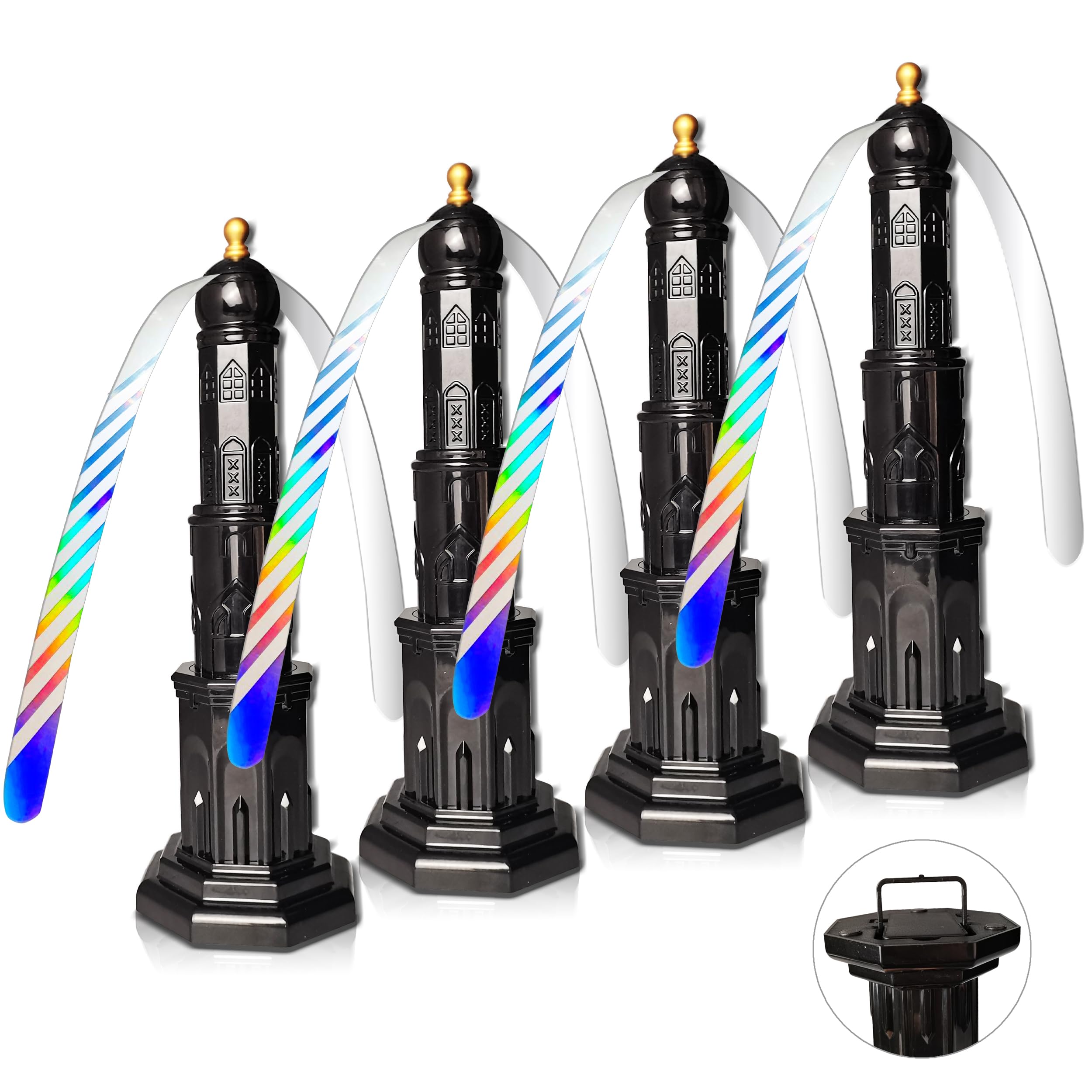 4-Pack Portable Food Fan for Indoor & Outdoor Use - Mini Cooling Fan for Restaurants, Parties, Picnics, BBQs, and Camping (Black) - Keep Food Fresh at Home, Dining, and Outdoor Events
