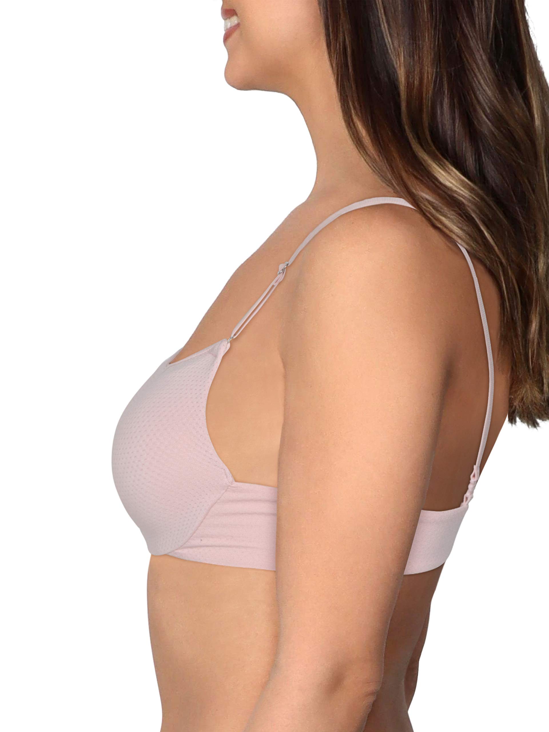 Fruit of the Loom Women's Comfortable Breathable Cami Bra with Adjustable Convertible Straps - Perfect for Yoga, Workout & Everyday Wear