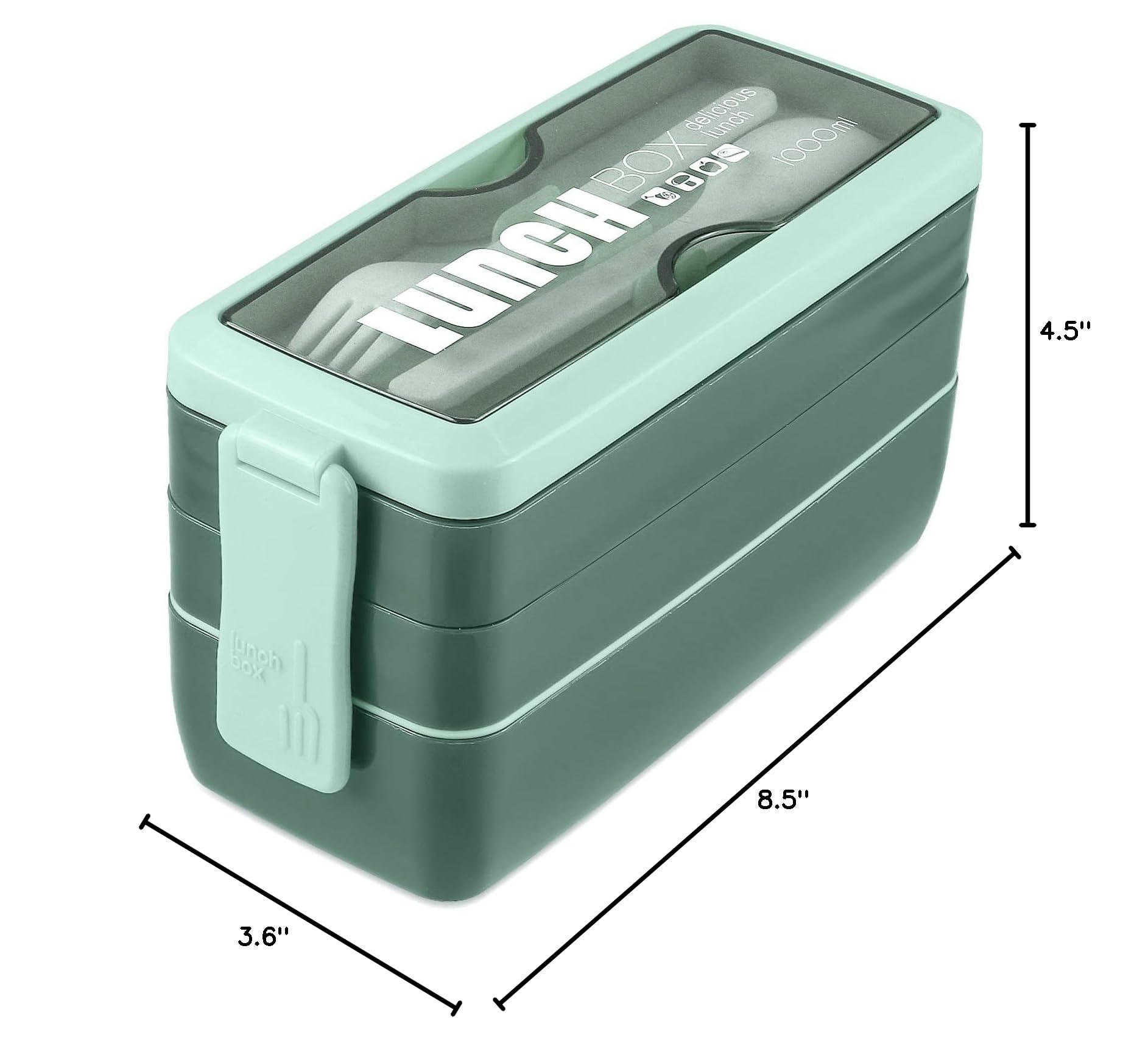 Eco-Friendly Wheat Straw Bento Box Lunch Box - 3-in-1 Leakproof Compartment Containers for Meal Prep | Stackable, Reusable & Sustainable Food Storage for Office, School, Picnic & Travel