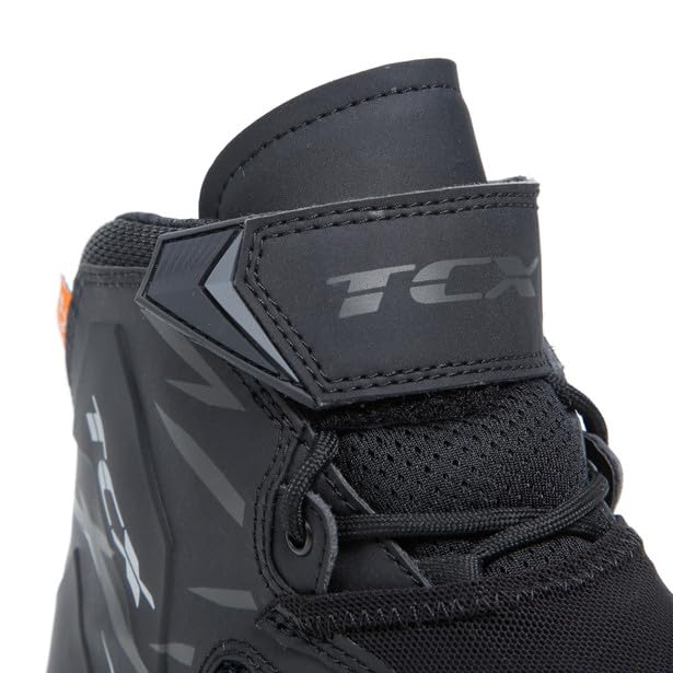 TCX Men's Motorcycle Boots - Black & Gray - Size 15.5 - Waterproof Riding Shoes for Cruiser & Touring Bikes - Perfect for Long Distance Motorcycle Trips & Daily Commuting