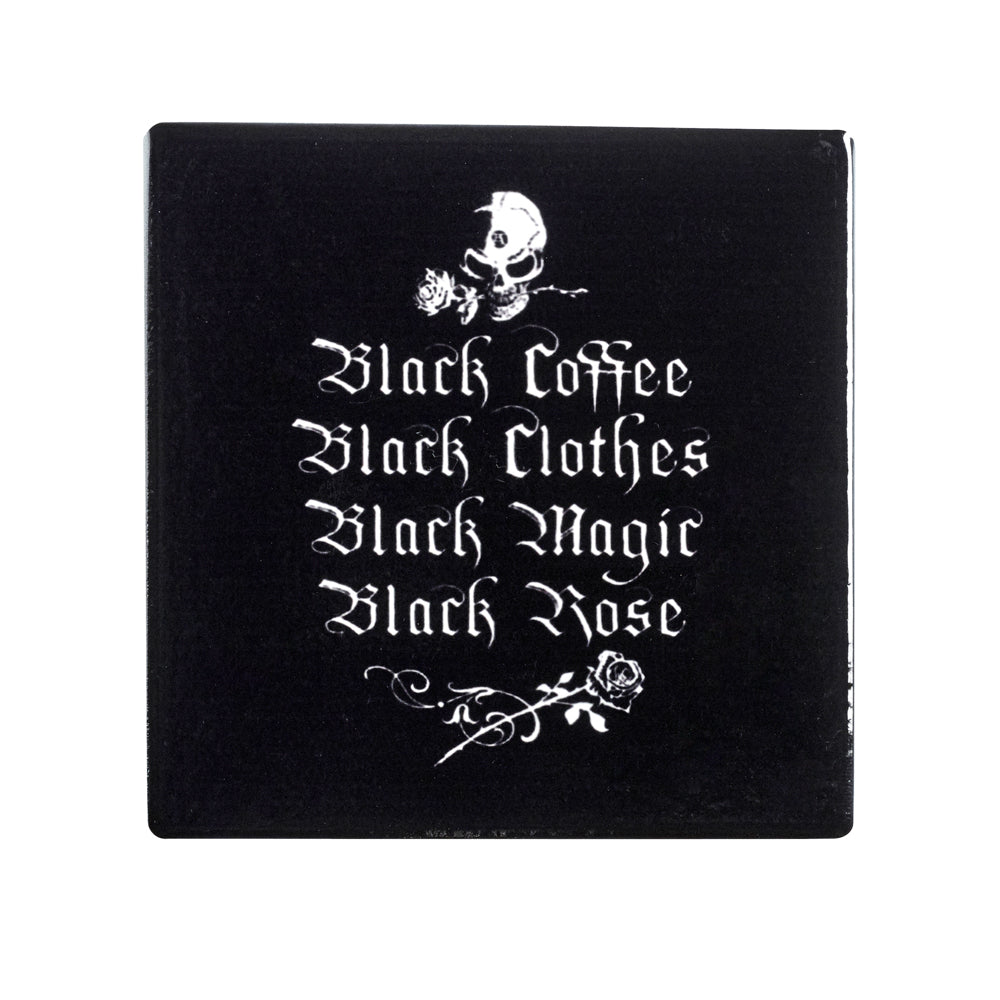 Premium Black Coffee Coaster Set - Absorbent & Durable for Hot & Cold Drinks - Perfect for Home, Office, or Cafe Use