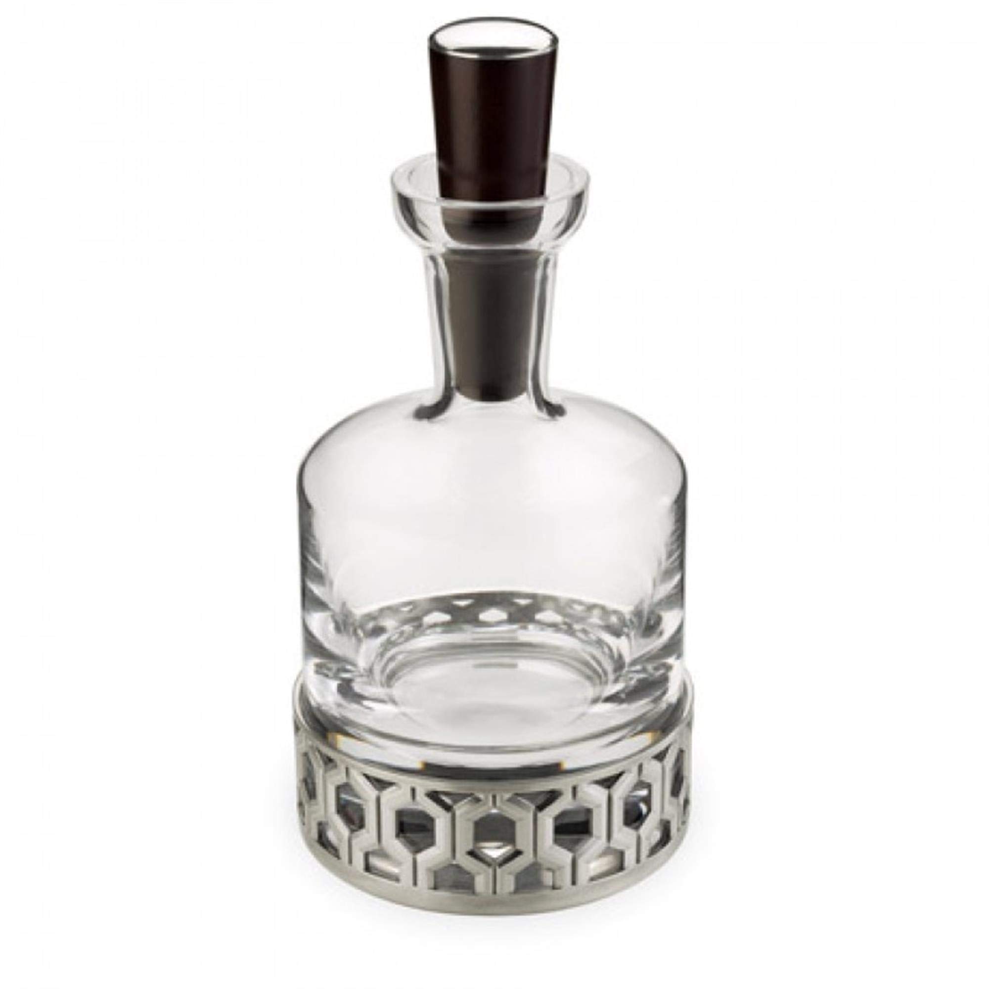 Royal Selangor Premium Handcrafted Pewter Whisky Decanter with Hexagon Design & Stopper - Elegant Barware Gift for Whiskey Lovers, Home Bar & Special Occasions