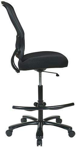 Big and Tall Mesh Drafting Chair with Lumbar Support - Adjustable Ergonomic Office Chair for Home & Work - Ideal for Architects, Designers & Long Hours Sitting