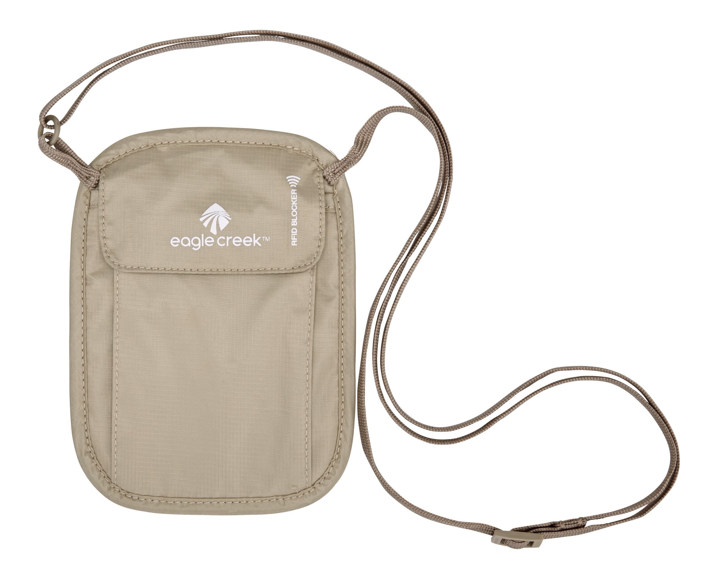 Eagle Creek RFID Blocking Neck Wallet - Secure Travel Money Belt for Passport & Credit Cards - Perfect for Airports, Sightseeing & Outdoor Adventures