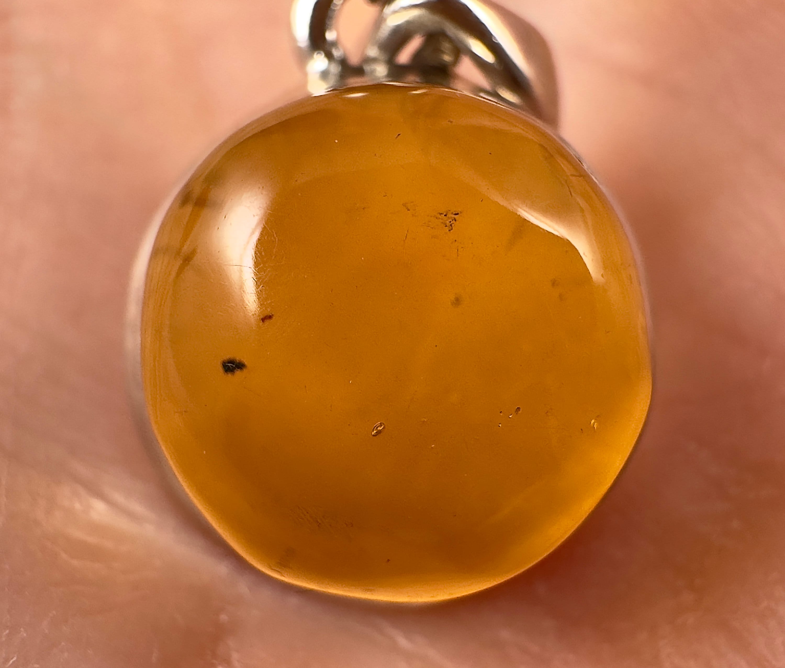 AAA Grade Amber Pendant in Sterling Silver with Healing Crystal - Elegant Fine Jewelry for Women - Perfect for Meditation, Energy Healing & Spiritual Gifts
