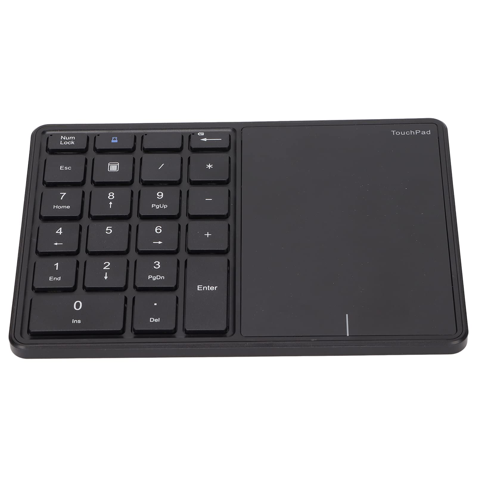 PUSOKEI BT5.0 Wireless Numeric Keypad - 22 Keys USB C Number Pad with Touchpad | Compatible with Windows, Mac OS X, iOS & Android | Perfect for Accounting, Data Entry & Office Work (Black)