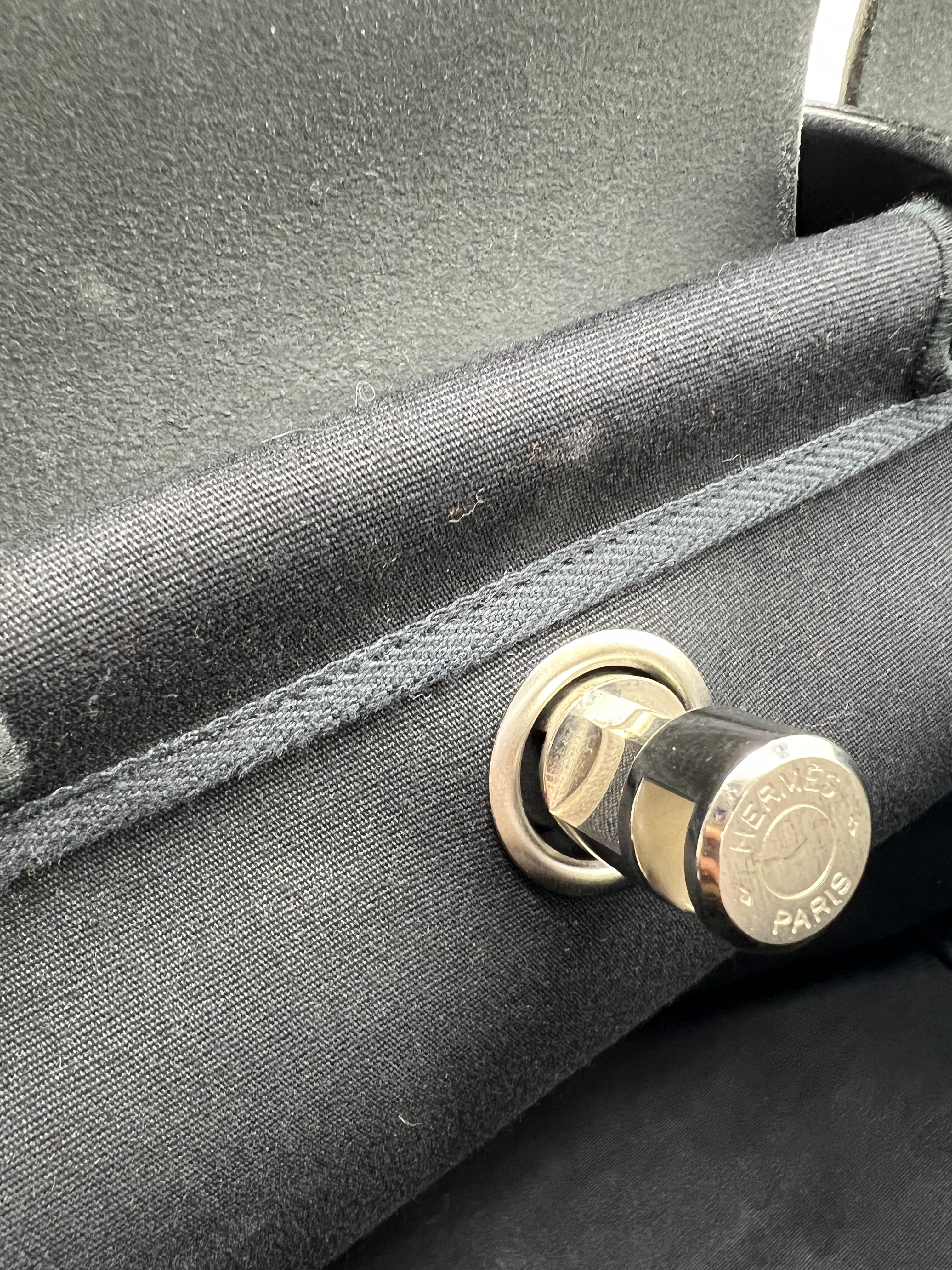 Hermes Black Toile Herbag 39 Shoulder Bag - Luxury Designer Handbag for Women | Perfect for Work, Travel & Everyday Use