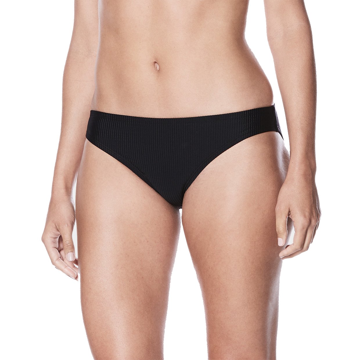 Nike Ribbed Bikini Bottom for Women - High Waisted Swimwear, Black, Size XL - Perfect for Beach, Pool, and Summer Vacations