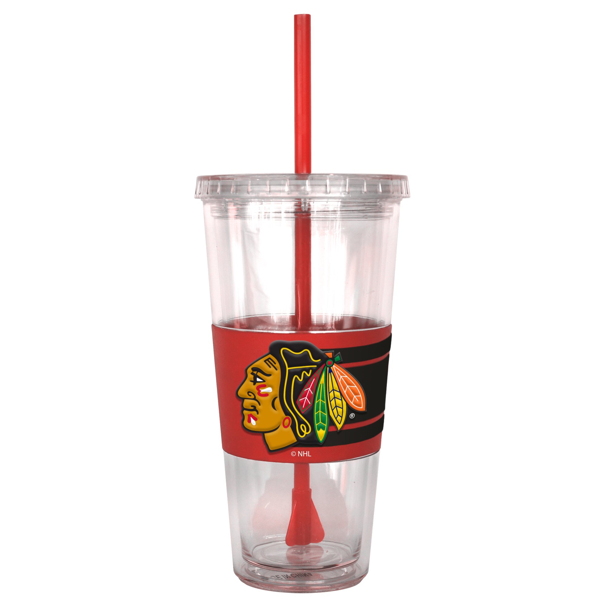 NHL Team Insulated Straw Tumbler - 22oz Stainless Steel Water Bottle with Lid & Straw - Perfect for Hockey Games, Workouts, and Outdoor Activities