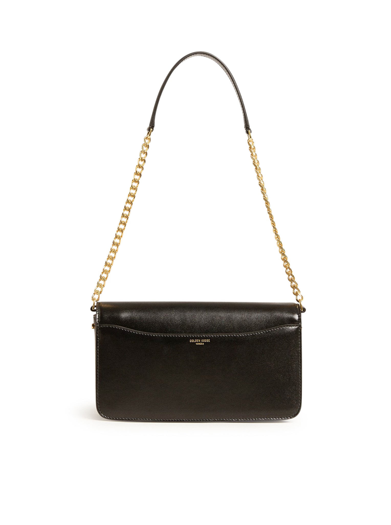 Luxury GIOIA Handbag in Black Palmellato Leather with Gold Hardware - Elegant Women's Shoulder Bag for Work, Evening & Special Occasions