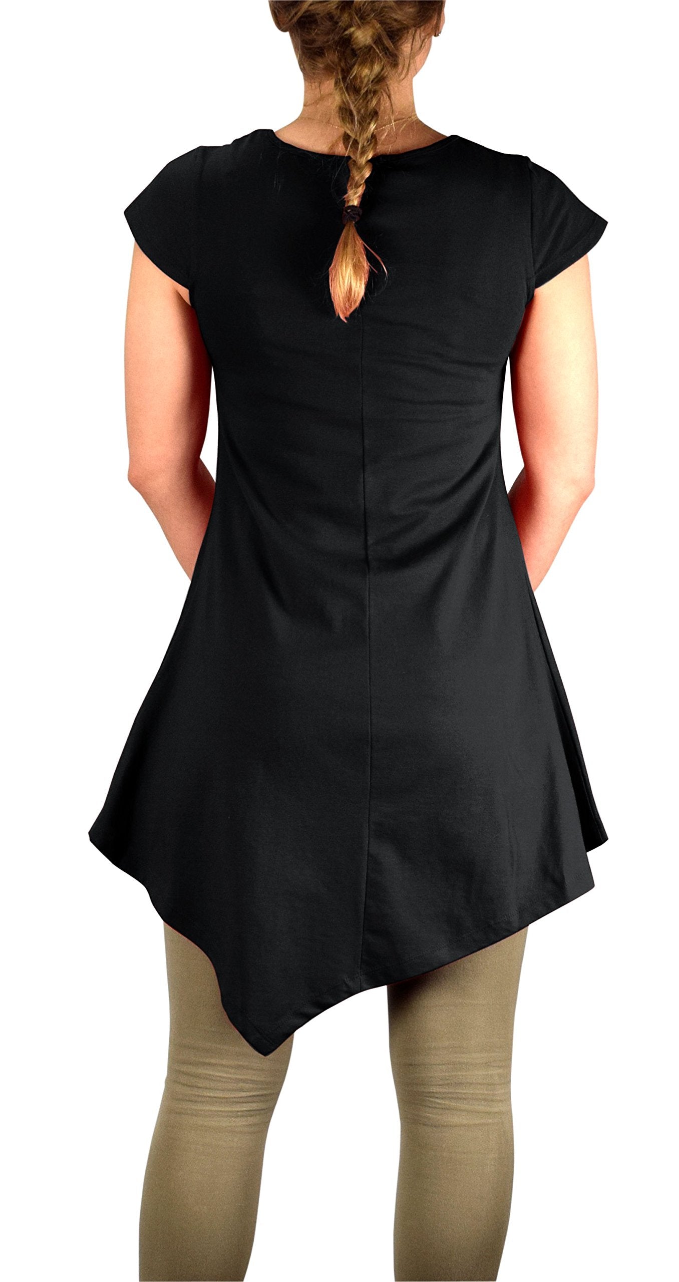 Women's Pure Cotton Summer Tank Top Tunic - Soft Breathable Casual Shirt with Handkerchief Hem for Beach, Vacation & Everyday Wear