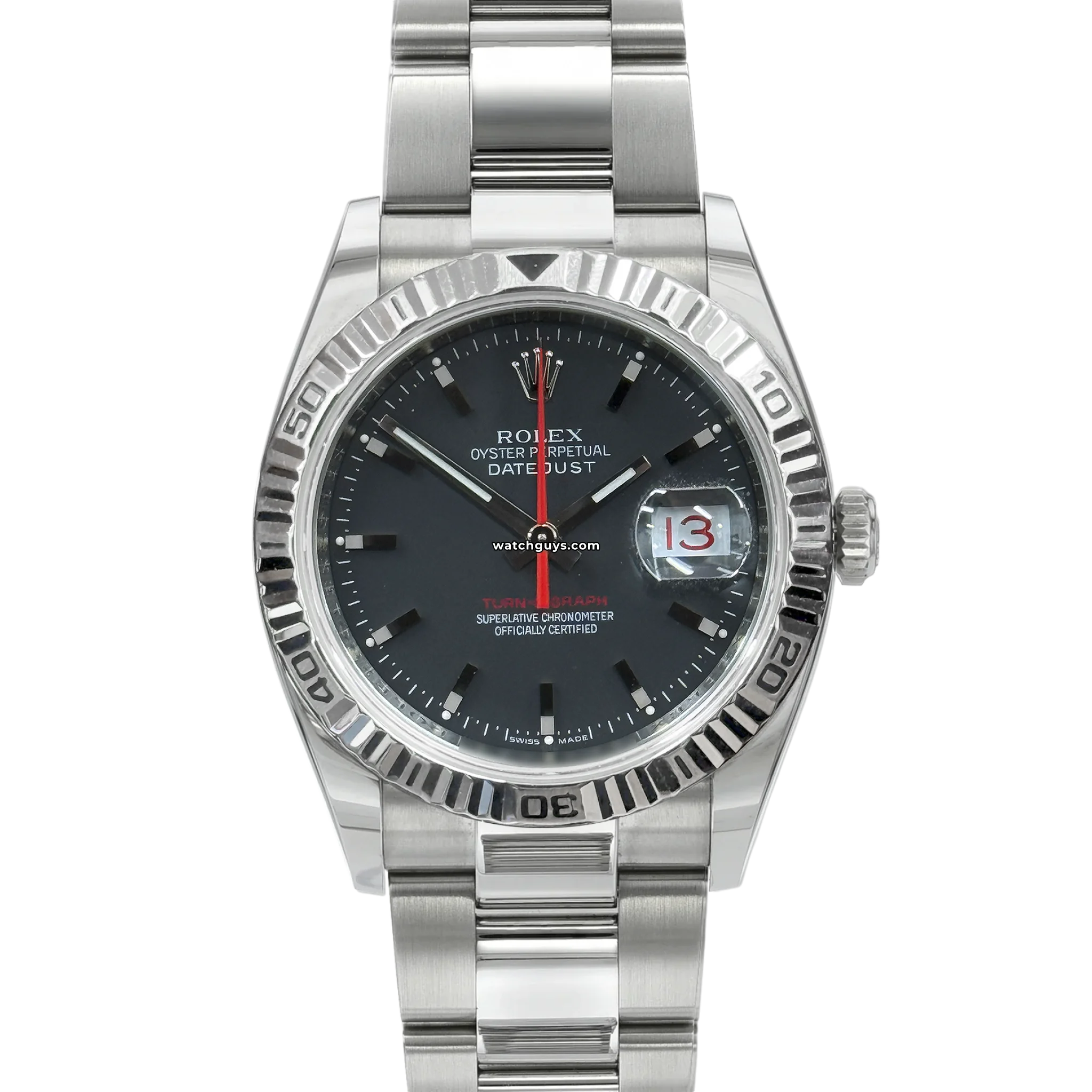 Rolex Datejust 116264 Black Thunderbird Men's Watch - Luxury Automatic Timepiece for Business & Formal Occasions