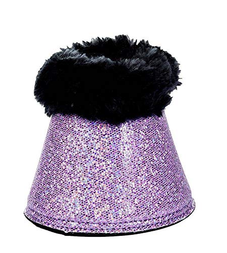 Glitter Bell Boots for Horses - 7200 Gold Equestrian Hoof Protection | Perfect for Riding, Training, and Show Jumping