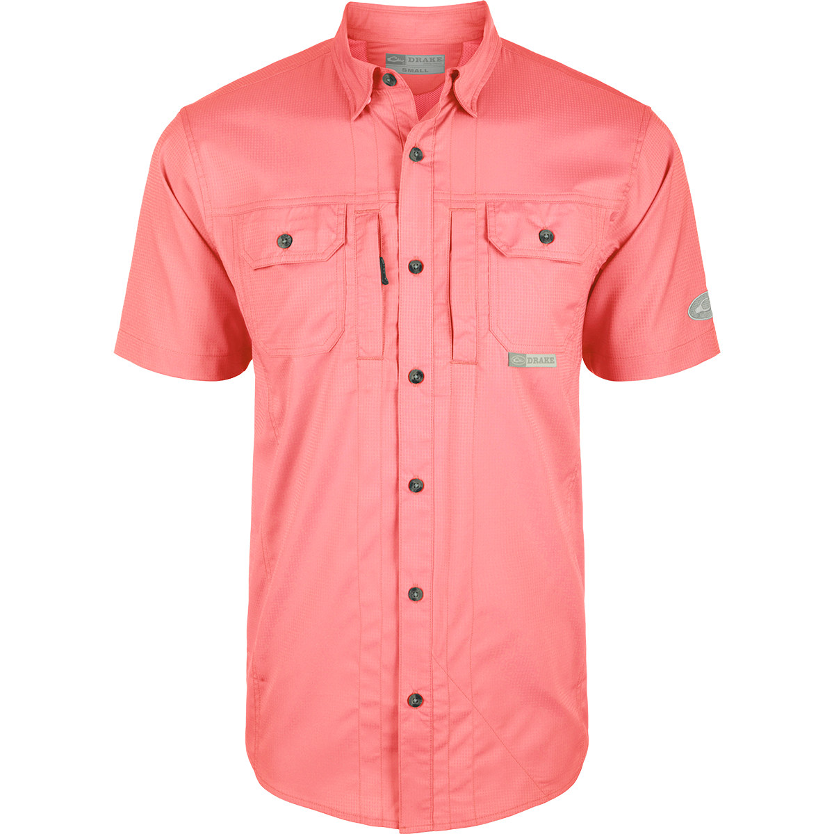 Wingshooter Trey Solid Dobby Button Down Short Sleeve Shirt for Men - Casual Summer Wear, Outdoor Activities & Business Casual Office Attire