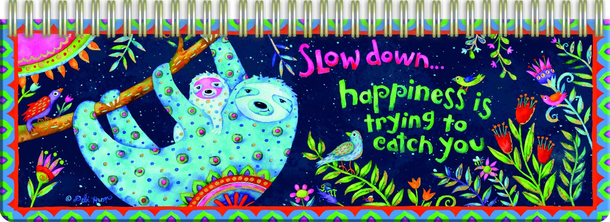 LANG Slothiness Weekly Planner & Organizer - 2024 Calendar with Stickers, Cute Sloth Design - Perfect for School, Office, and Home Use