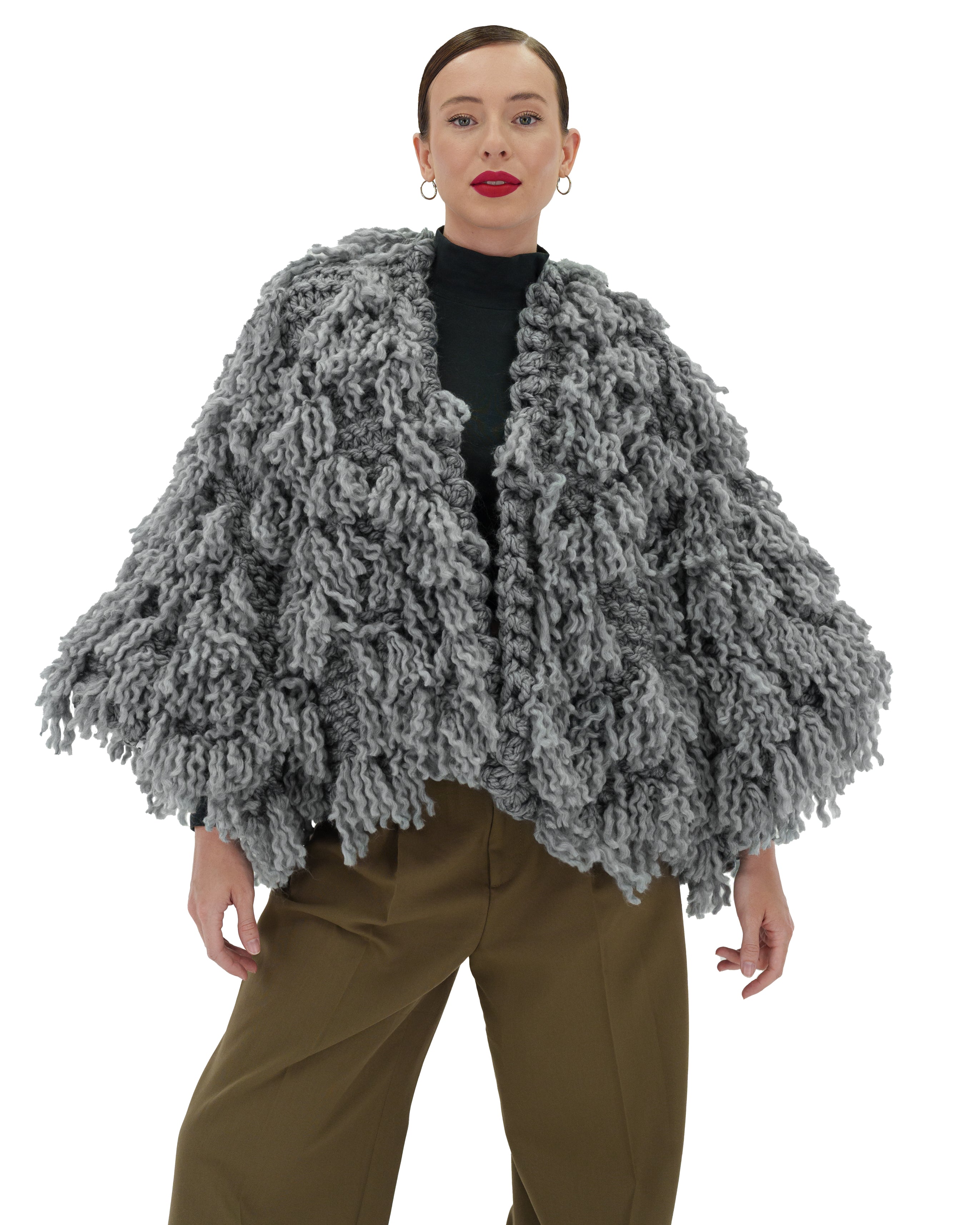 Women's Soft Fur-Like Cardigan - Cozy Winter Knit Sweater for Casual Wear, Office & Lounge