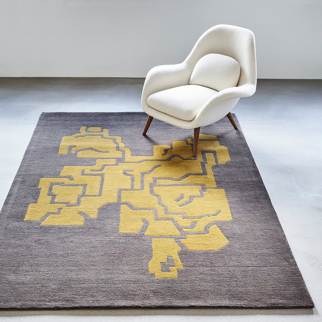 Fragment Structures Rug - Modern Geometric Design Handmade Area Rug for Living Room, Bedroom, Office - Soft & Durable Home Decor for Indoor Spaces