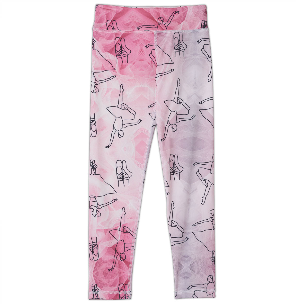 Ballerina Hybrid Youth Leggings UPF 50+ Sun Protection - Comfortable Stretch Yoga Pants for Girls, Dance, Sports & Outdoor Activities