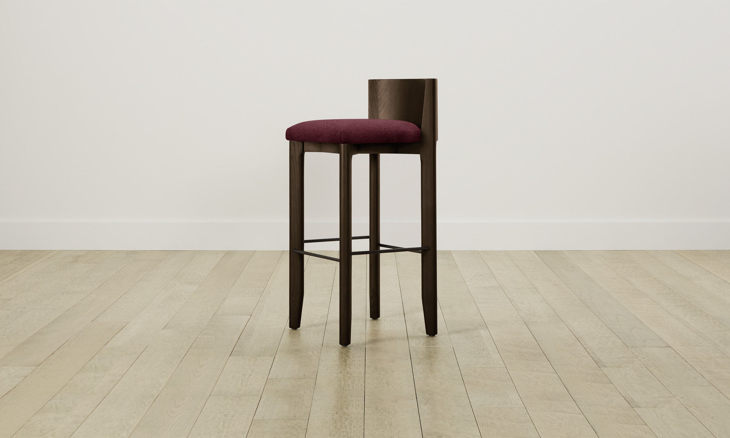 Delancey Bar & Counter Stool - Performance Velvet Upholstery in Merlot Red - Perfect for Kitchen Islands, Home Bars & Modern Dining Areas
