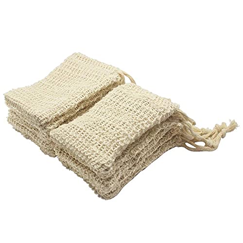 Giilayky 30-Pack Natural Sisal Soap Saver Pouch - Exfoliating Soap Holder for Shower & Bath - Eco-Friendly Soap Bag for Gentle Skin Exfoliation & Storage