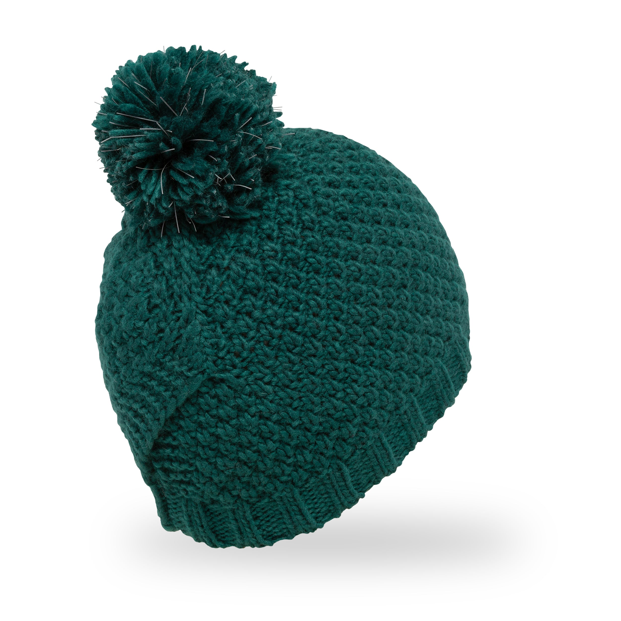 Glissade Ponytail Beanie Hat for Women - Winter Warm Knitted Slouchy Beanie with Ponytail Hole - Perfect for Running, Yoga & Outdoor Activities