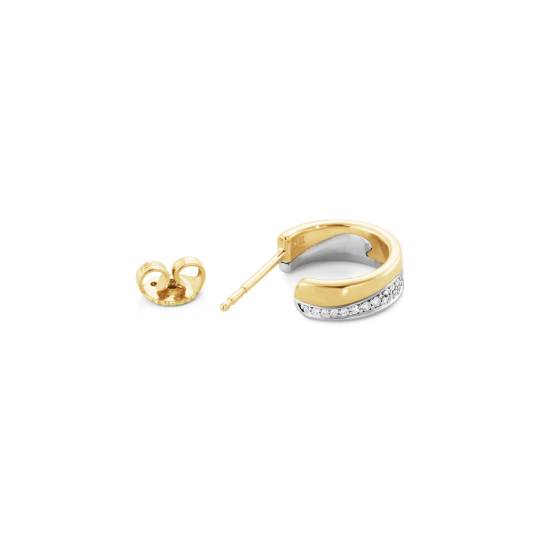 Fusion Multi Gold & Diamond Hoop Earrings for Women - 14K Gold Plated Elegant Dangle Earrings - Perfect for Weddings, Parties & Everyday Wear