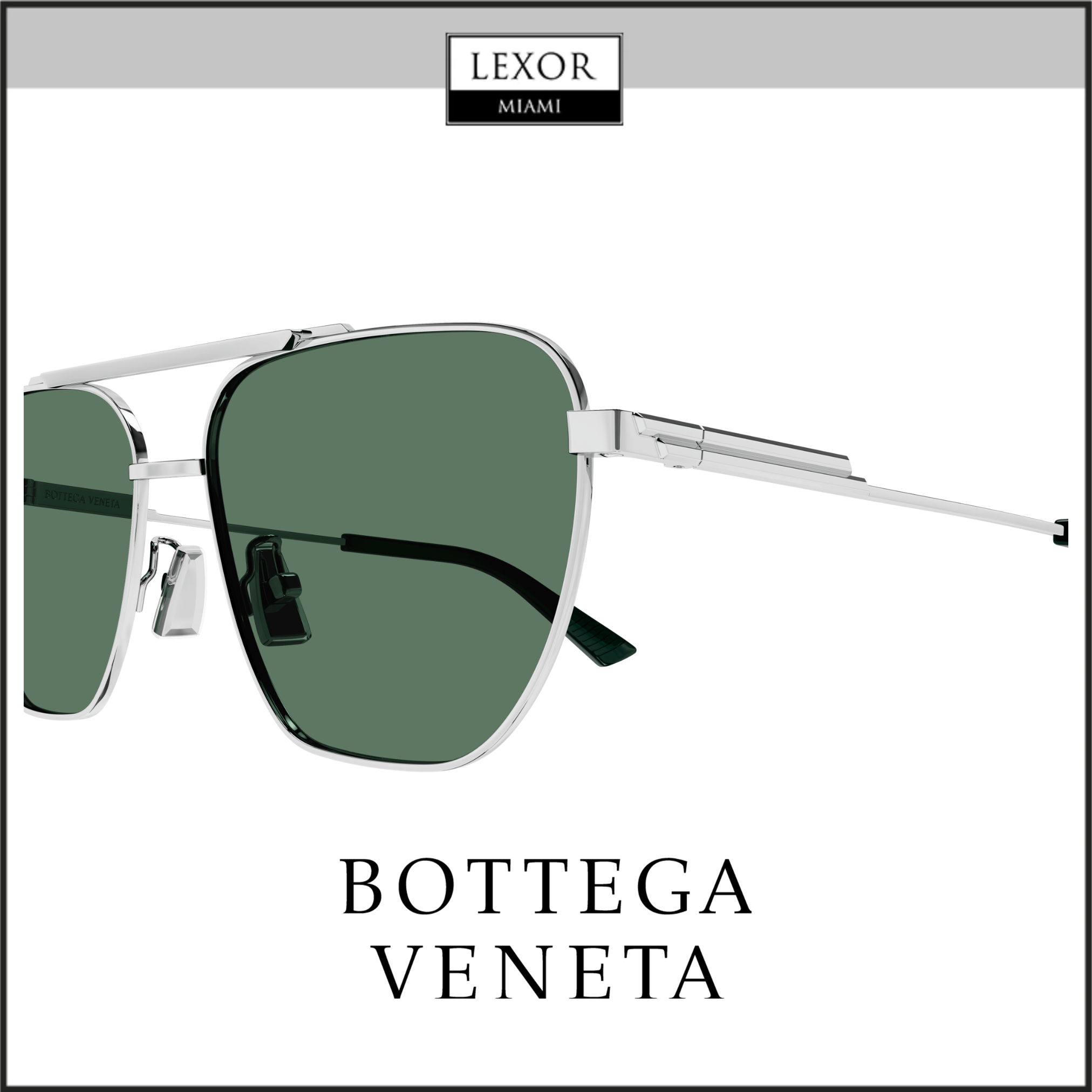 Bottega Veneta BV1236S 003 57mm Metal Frame Sunglasses for Men - Luxury Designer Shades for Driving, Travel & Outdoor Activities