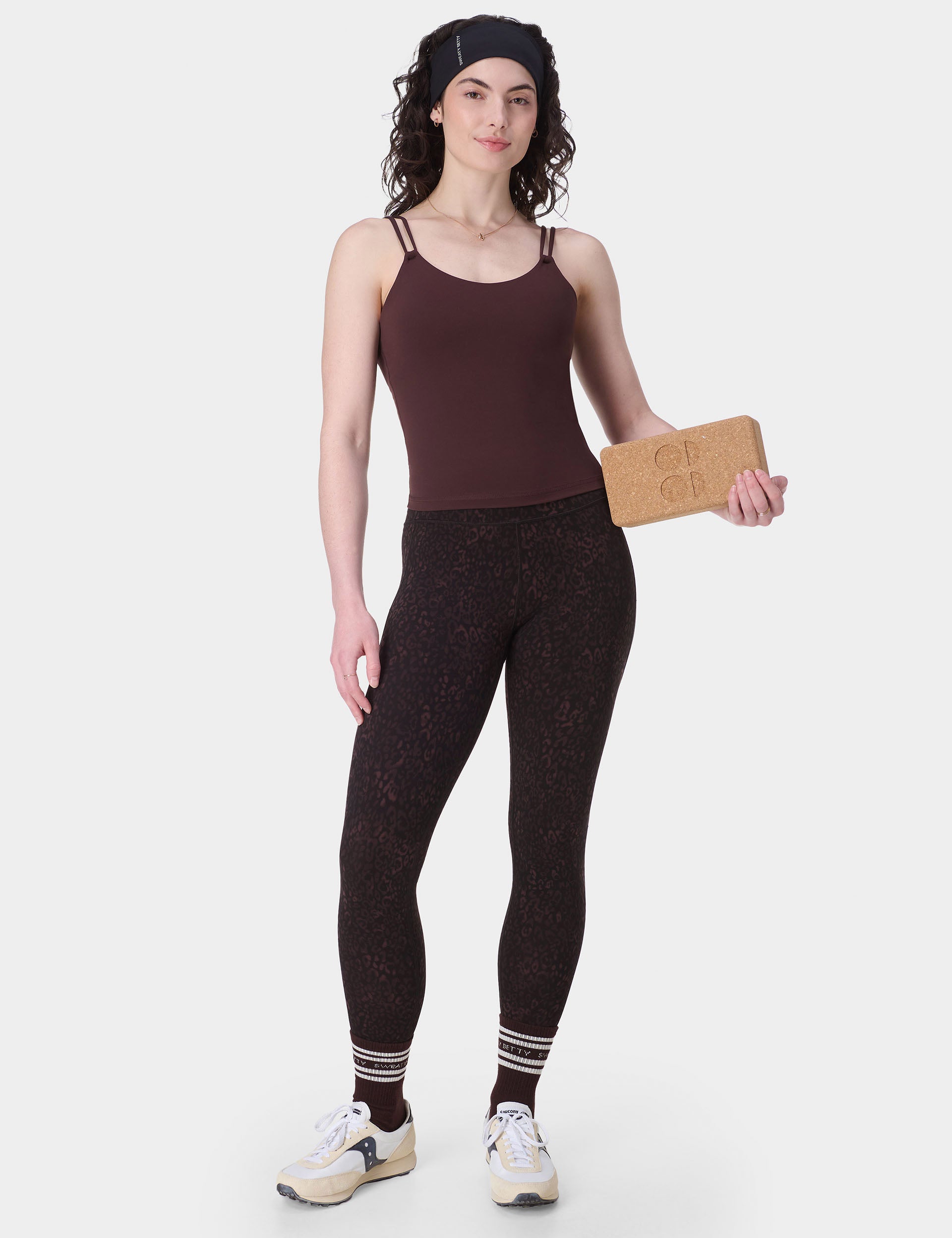 Ultimate Studio 7/8 Leggings - Brown Panther Print High Waist Yoga Pants for Women | Perfect for Yoga, Gym, Running & Lounge Wear