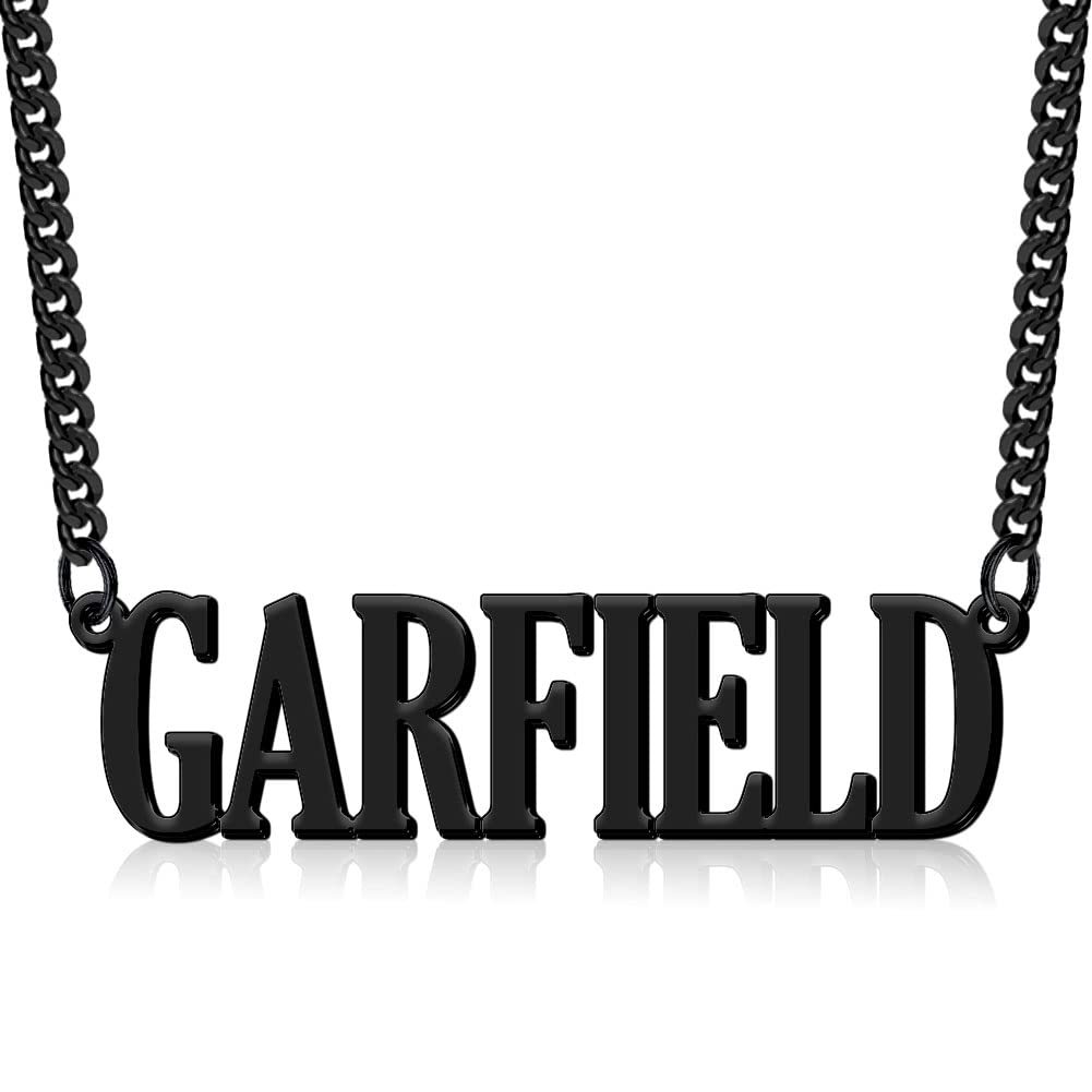 Custom Personalized Name Necklace for Men - Thick Figaro Cuban Chain with Large Nameplate | Miami Style Chunky Gold Necklace | Perfect Gift for Birthday, Anniversary & Special Occasions