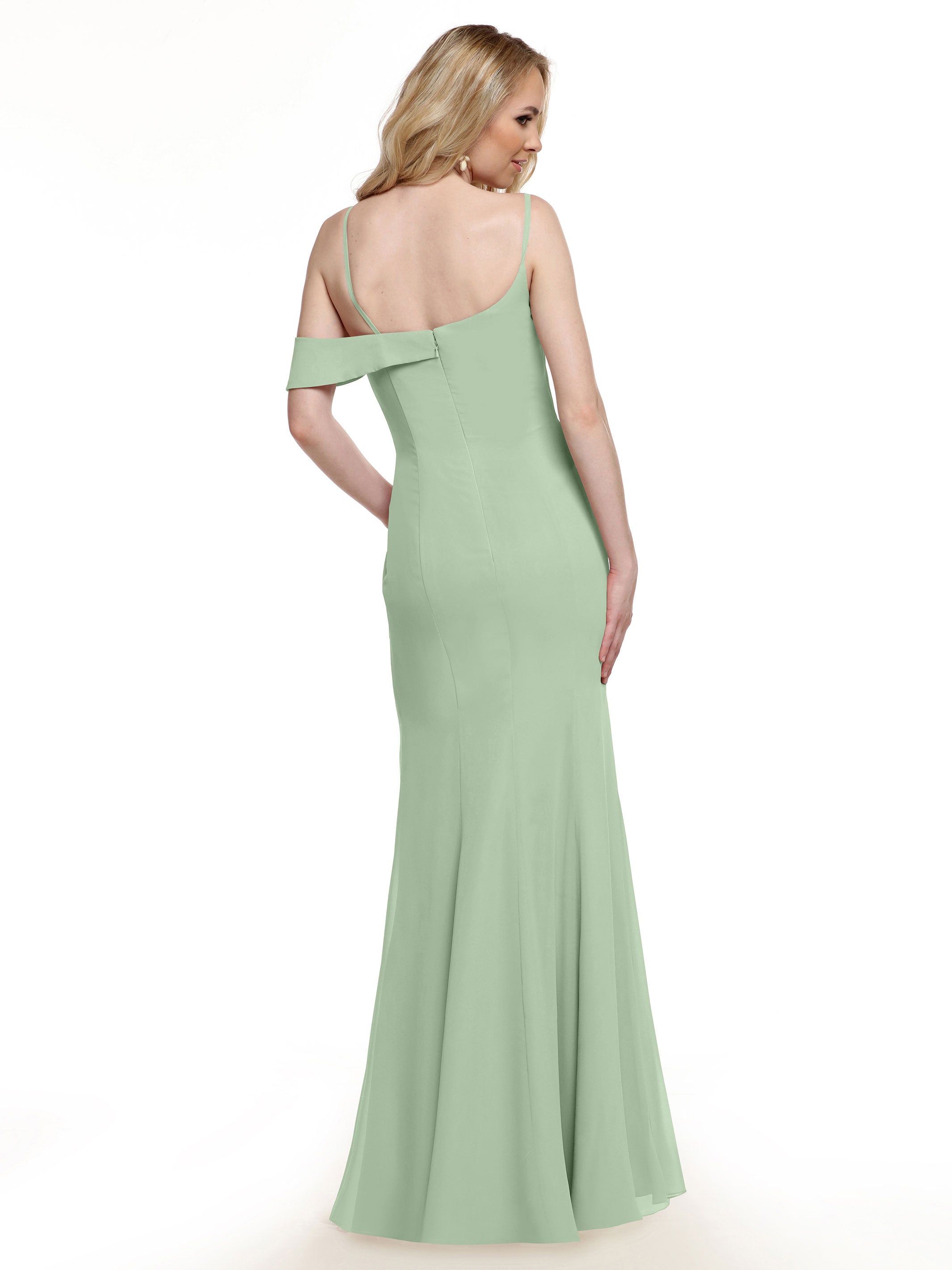 Elegant One Shoulder Fit & Flare Chiffon Bridesmaid Dress 80153 - Perfect for Weddings, Formal Events & Special Occasions