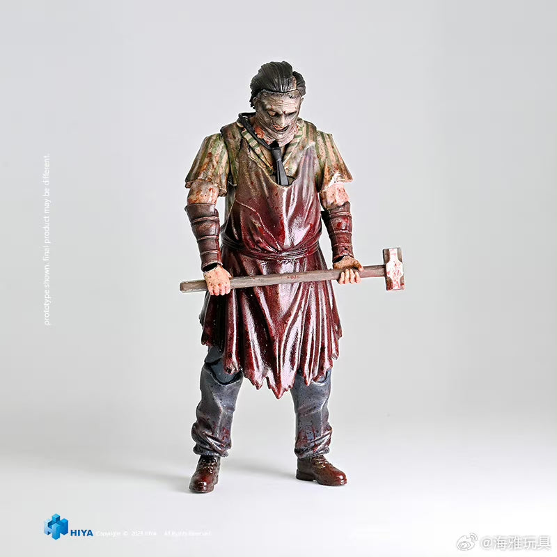 1/18 HIYA 4inch Action Figure - Texas Chainsaw Massacre 2003 Thomas Hewitt Slaughter Version - Exquisite Mini Collectible for Horror Movie Fans - Perfect for Display, Collection, and Halloween Decor