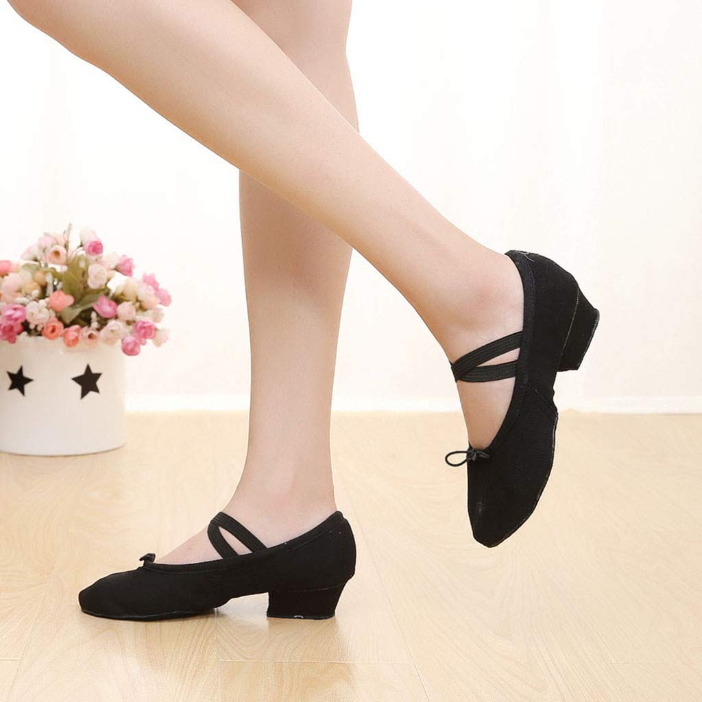 Best Women's Latin & Ballroom Dance Shoes - Lightweight Low Heel Ballet Slippers for Prom, Competition & Practice | Professional Comfort for Salsa, Tango & Social Dancing