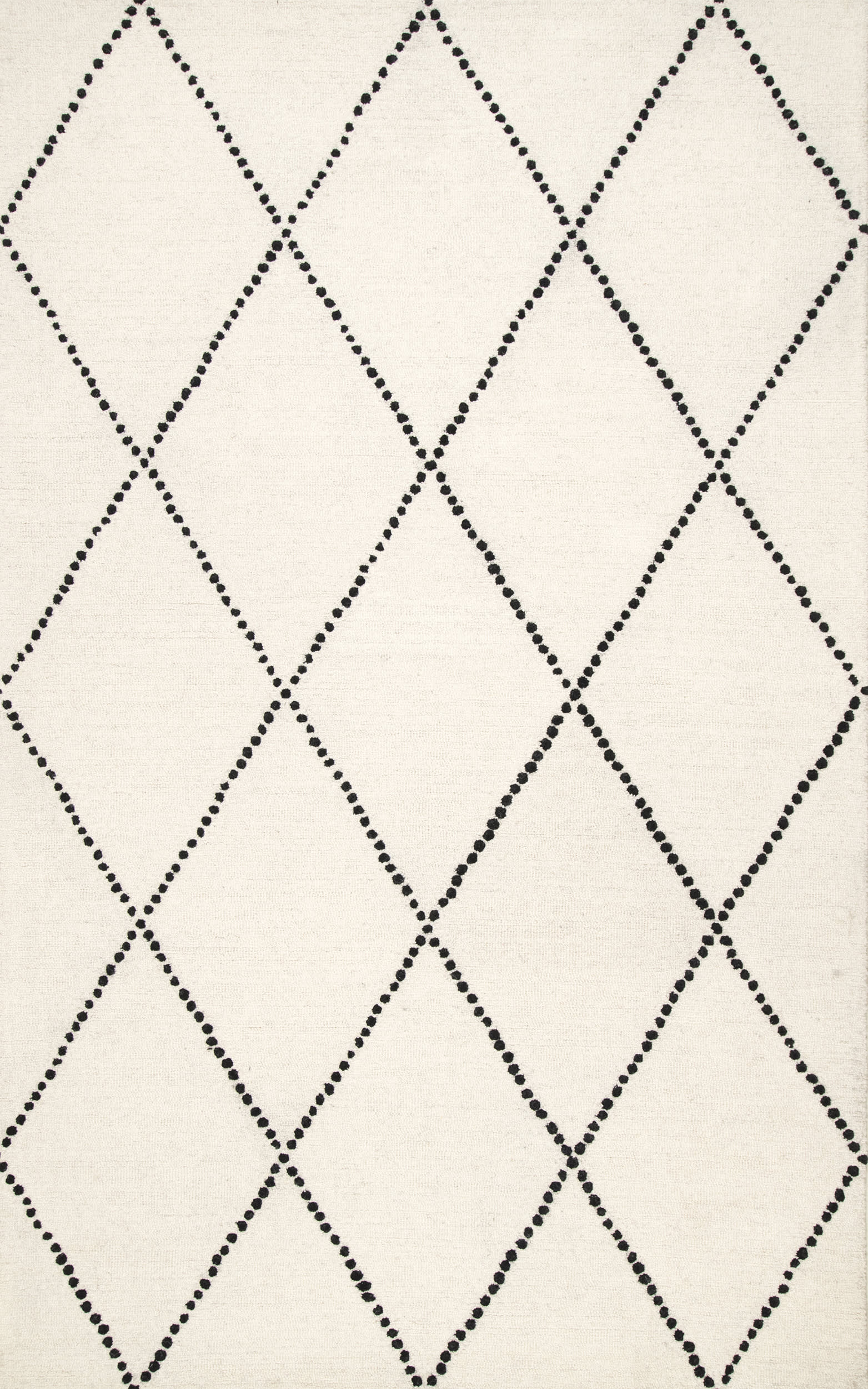 Dotted Diamond Trellis Nursery Rug - Soft Ivory Baby Play Mat for Nursery, Kids Room & Playroom | Safe & Non-Slip Floor Covering for Infants & Toddlers
