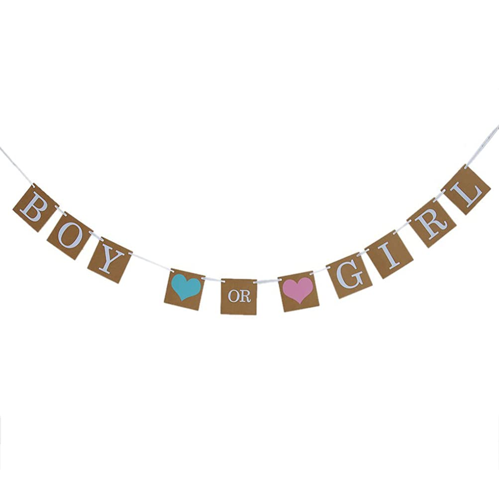 SOLUSTRE Gender Neutral Baby Shower Garland - Boy or Girl Reveal Party Banner Decor for Gender Reveal Parties, Baby Showers & Nursery Decorations