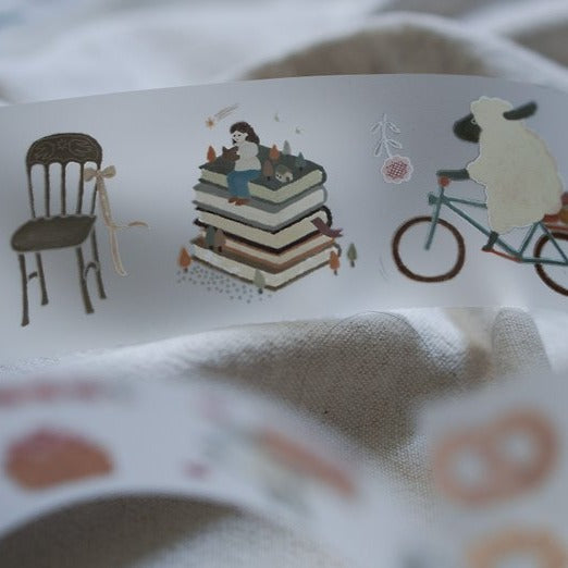 Ivy Snow Washi Tape - The Forest Kitchen Design (PET Material) for Scrapbooking, Journaling, and DIY Crafts