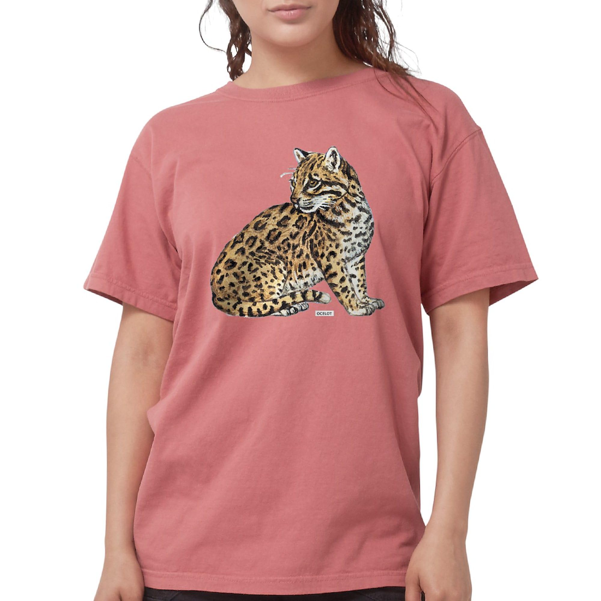 Ocelot Wild Cat T-Shirt for Women - Comfort Colors Soft Cotton Tee - Perfect for Casual Wear, Animal Lovers & Unique Fashion