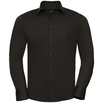 Russell Collection Easycare Fitted Shirt for Men - Long Sleeve Comfort Stretch Dress Shirt (J946M) - Perfect for Office, Business Meetings & Formal Occasions