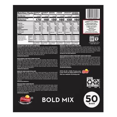 Frito-Lay Bold Mix Variety Pack - 50 Single Serve Bags of Chips & Snacks (2 oz Each) - Perfect for Parties, Office Snacks & On-the-Go Munching