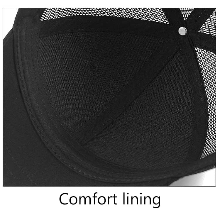 FASHIXD Plus Size Mesh Baseball Cap - Breathable Short Bill Trucker Hat for Men & Women, Adjustable Sports Running Hat for Summer Outdoor Activities, Hiking, and Casual Wear