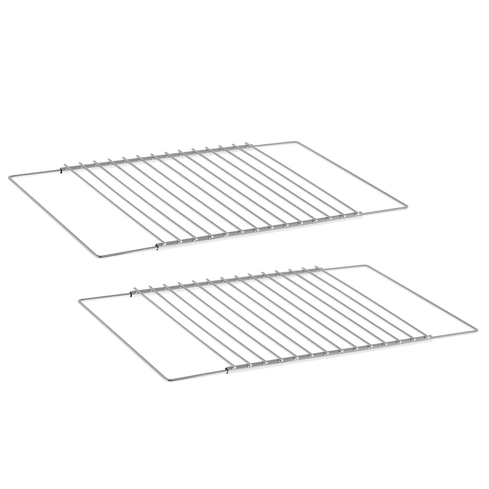 (2 Pack) Adjustable Oven Racks 14-24.6 Inches Wide - 12.4 Inches Deep - Universal Fit for Frigidaire, GE, Kenmore & More - Perfect for Baking, Roasting & Broiling in Standard Ovens