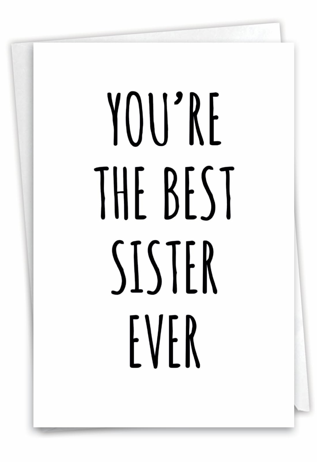 Best Sister Ever Birthday Card - Family Sibling Greeting C9296BSG for Celebrations