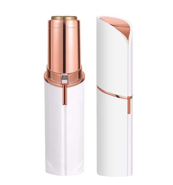 Forer Skincare Women's Facial Hair Remover - Painless Upper Lip, Chin & Eyebrow Hair Removal Device for Smooth Skin | Perfect for Home Use & Travel | White