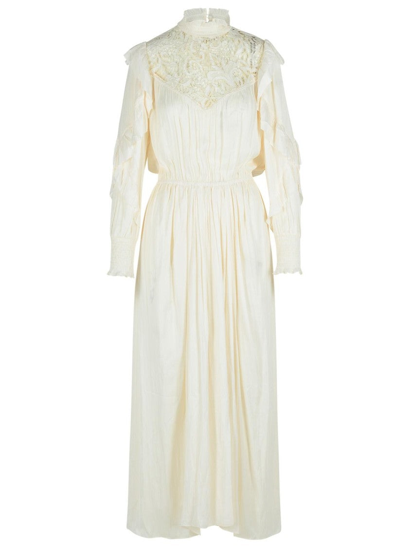 Charlene Beige Polyester Dress for Women - Elegant Casual & Office Wear - Perfect for Work, Parties & Special Occasions