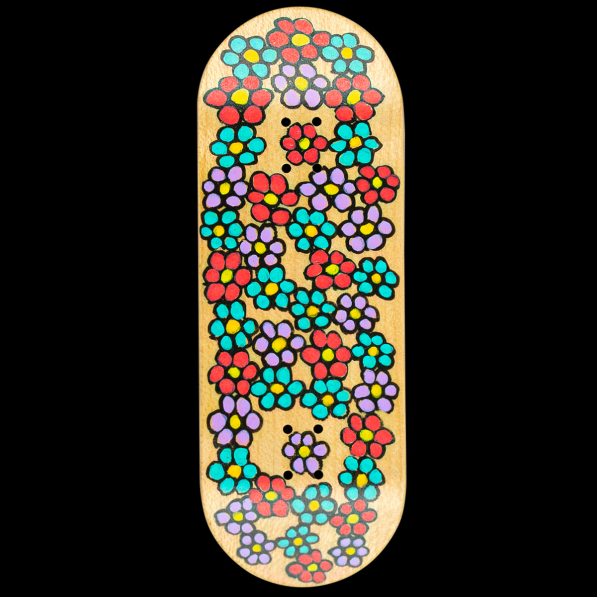 Premium Fingerboard Deck - Orange, Blue & Pink Skateboard for Tricks & Stunts - Perfect for Kids, Teens & Adults - Indoor & Outdoor Skateboarding Fun