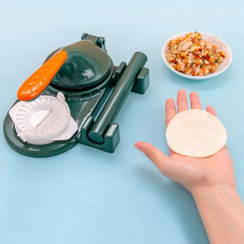 Hemoton Dumpling Maker & Tortilla Press - 2-Piece Manual Dough Press Set for Dumplings, Ravioli & Tortillas | Perfect Kitchen Gadget for Homemade Asian & Mexican Cuisine | Great for Family Cooking, Meal Prep & Party Snacks