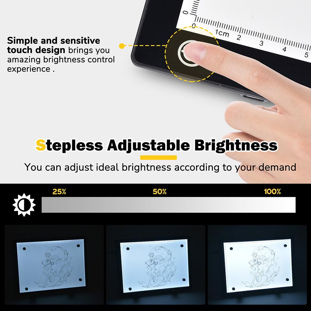 TheLAShop 14-Inch LED Tracing Light Box with Rotating Base - Ultra-Thin Light Pad for Artists, Sketching, Animation & Calligraphy - Perfect for Drawing, Tracing, Stenciling & Craft Projects