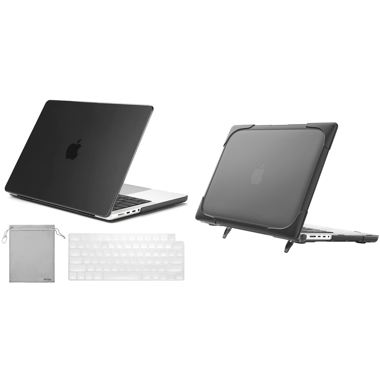 ProCase Hard Shell Protective Case for MacBook Pro 16 Inch (2021-2023) - Shockproof & Scratch Resistant Cover with Keyboard Cover - Perfect for Travel, Office & School Use
