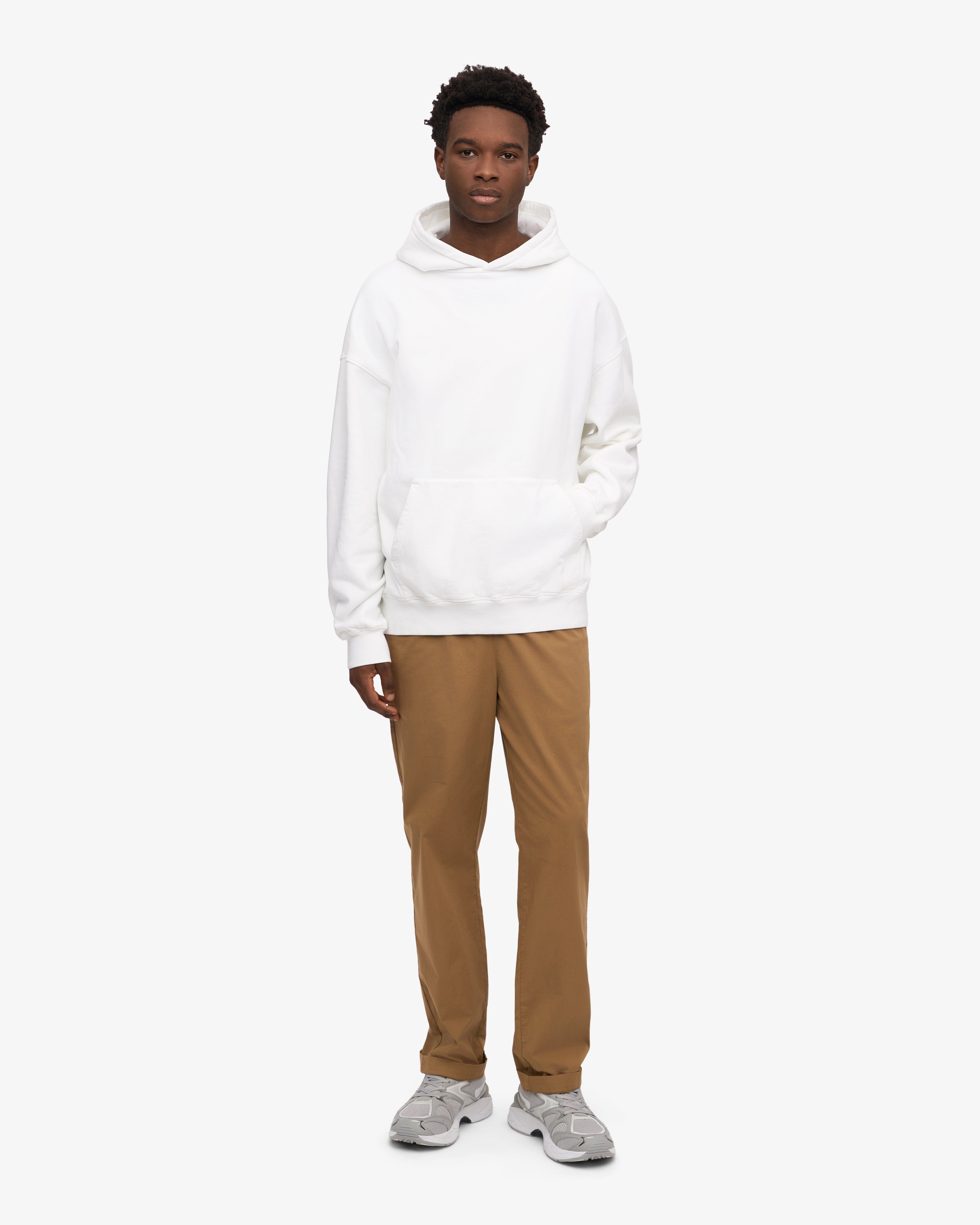 Organic Oversized Hoodie - Soft & Comfortable Unisex Pullover Sweatshirt | Optical White | Perfect for Casual Wear, Lounge & Outdoor Activities
